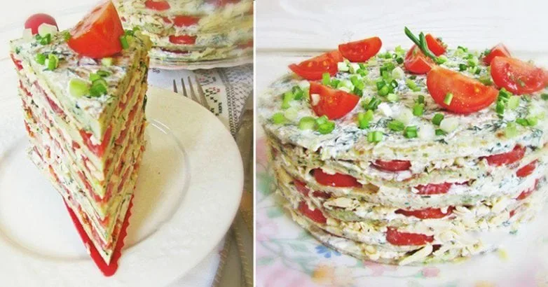 Кабачковий торт з помідорами: покроковий рецепт