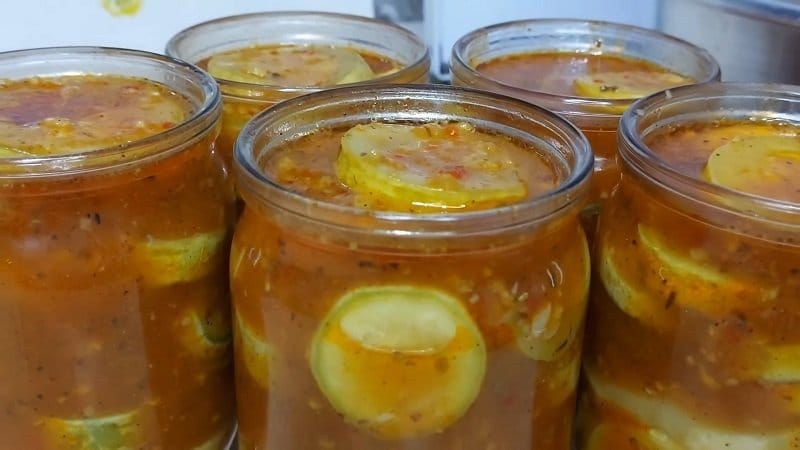 Кабачки "Сацебелі" без стерилізації на зиму: 