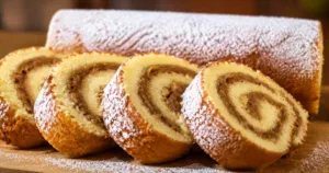 Яблучний рулет із корицею: більше яблук, ніж тіста