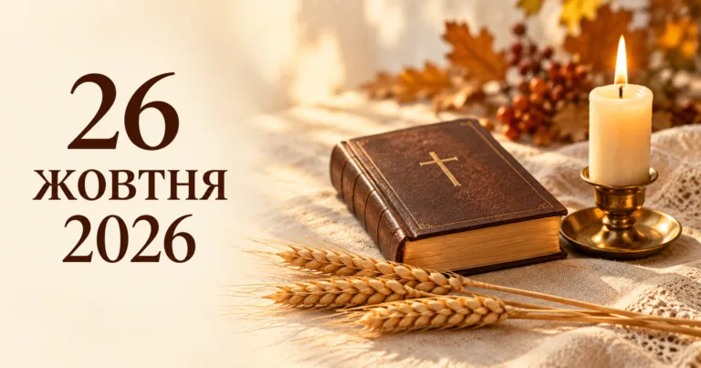 - День Дмитра 26 жовтня 2026 року: молитовник, свічка та пшеничні колоски.